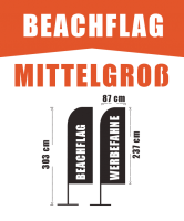 Werbefahne, Beachflag, Square-Flag mittelgroß